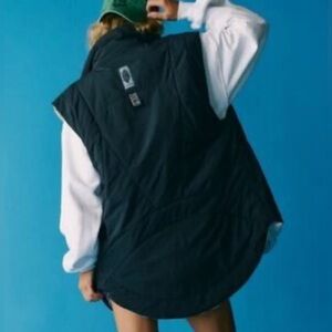 Free People Movement Slalom Reversible Fleece Vest in Black MSRP$168